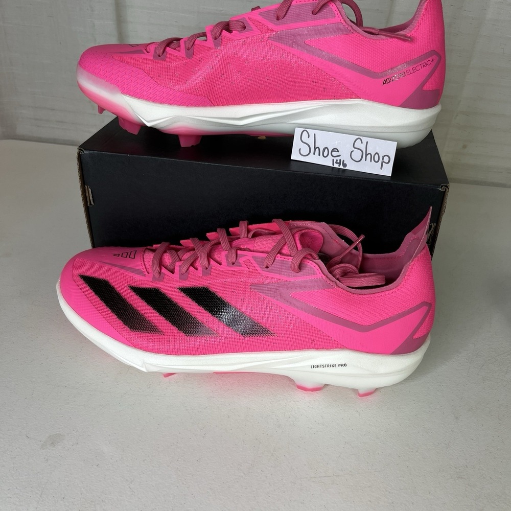 Adidas Adizero Electric+ TPU‎ Men's Size 13 Pink / Black Baseball Cleats IF8487